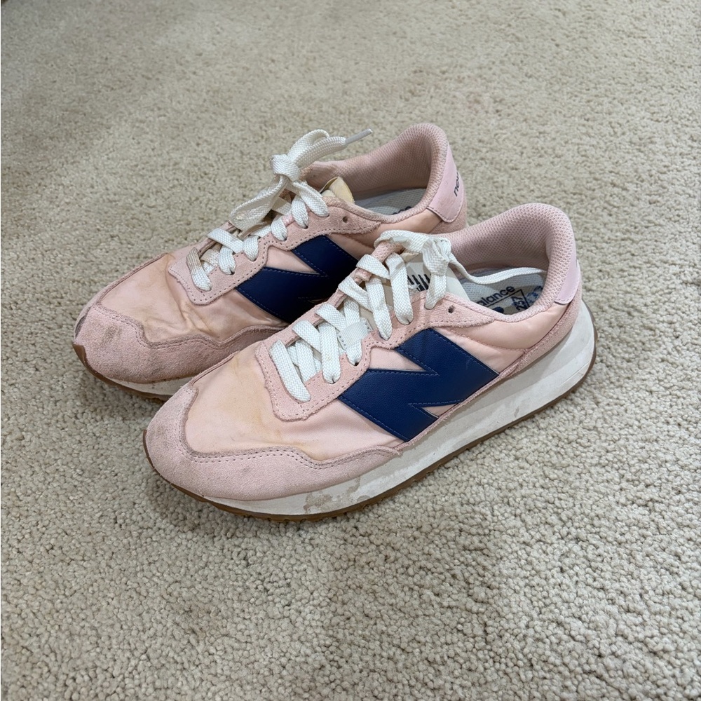 New Balance Pink and Navy Sneakers